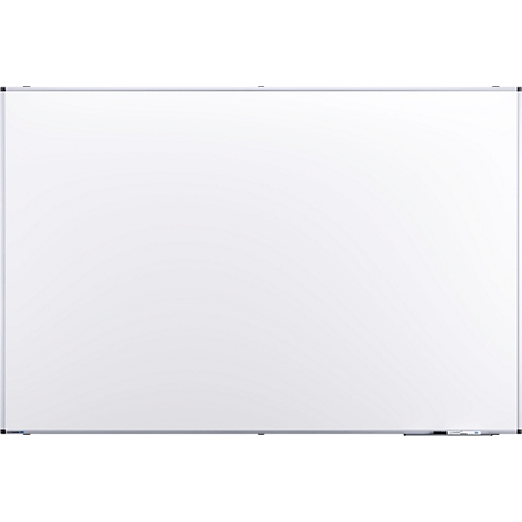 Groot, leeg wit bord met zilveren frame.
