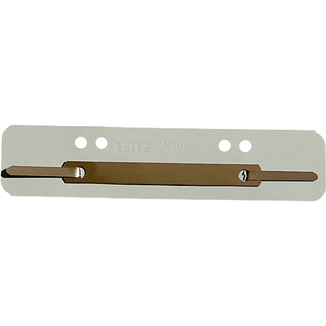 A brown lever inside a white cardboard tab.