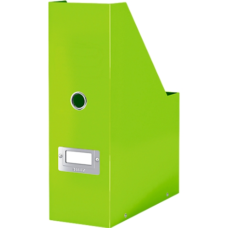 Green magazine box. There is a name plate on the front.