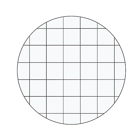 Circular matrix with grid lines.