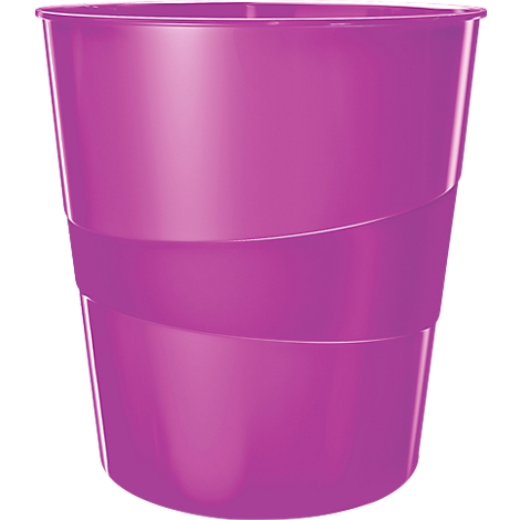 LEITZ Papierkorb WOW aus Kunststoff 15 Liter violett