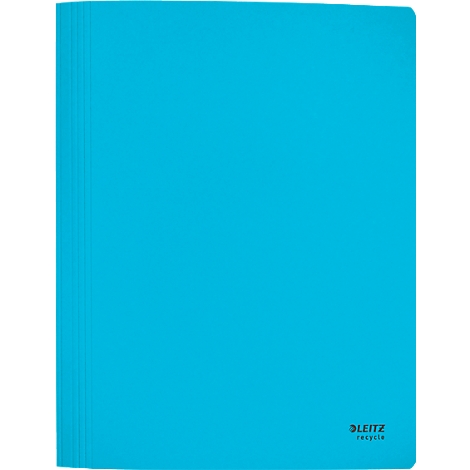 Turquoise folder from Leitz, recycled.