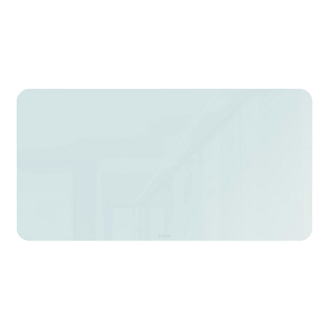 Objet rectangulaire bleu clair avec des coins arrondis sur fond blanc.