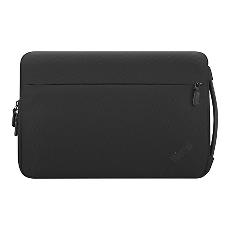 Sacoche d'ordinateur portable noire avec fermetures éclair, logo ThinkPad.