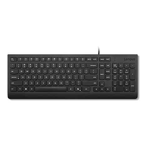 Schwarze Lenovo Tastatur von oben fotografiert. Alle Tasten sind deutlich zu sehen.