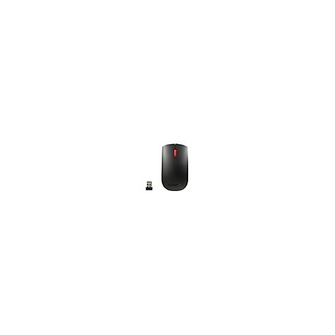 Schwarze Maus mit roter LED-Anzeige, daneben ein USB-EmpfÃ¤nger.