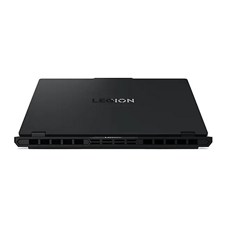 Schwarzer Laptop von oben mit dem Schriftzug "LEGION".