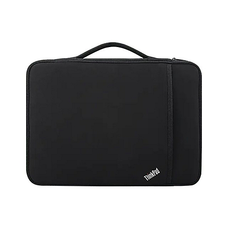 Schwarze Laptoptasche mit Tragegriff und ThinkPad-Logo.