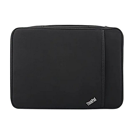 Schwarze Laptoptasche mit Reißverschluss, ThinkPad Logo.