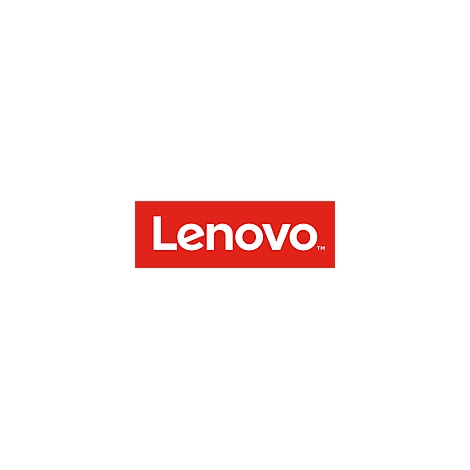 Lenovo-Logo auf rotem Hintergrund. Der Schriftzug ist weiß.
