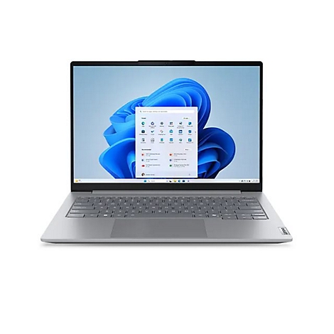 Graues Laptop mit Windows-Startmenü auf dem Bildschirm.