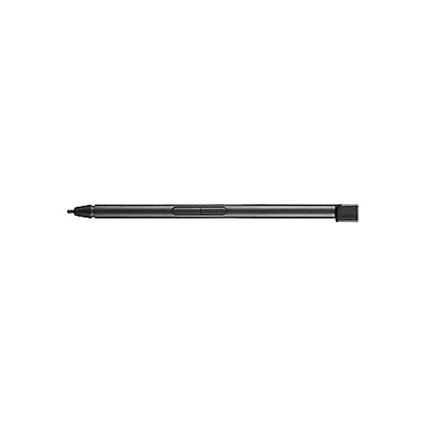 Dunkelgrauer Stylus-Stift, zwei Knöpfe, rechteckige Spitze.