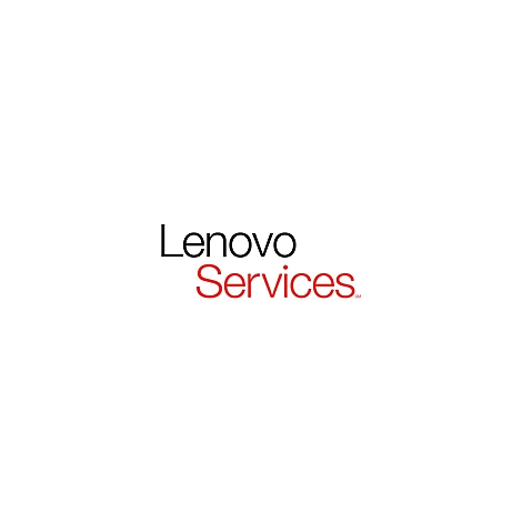 Logo Lenovo Services, texte en noir et rouge.