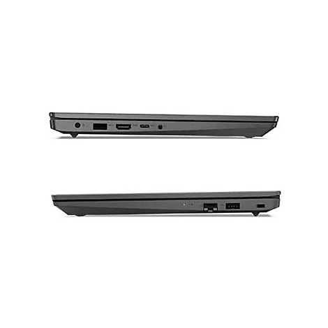 Ansicht von zwei Laptops von der Seite. Beide Laptops sind dunkelgrau, auf weißem Hintergrund.