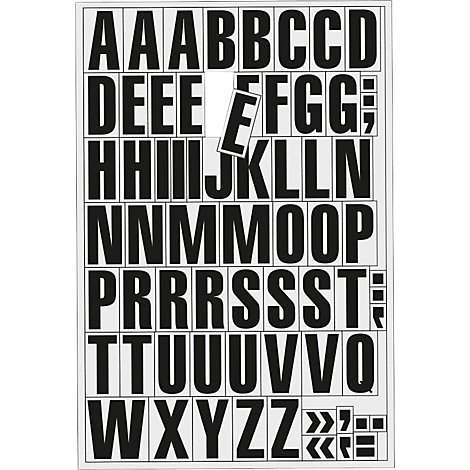 Letras magnéticas, para superficies metálicas, DIN A4, blanco