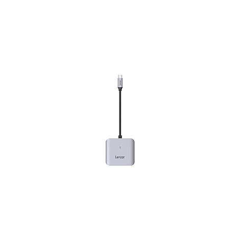 Adaptateur USB-C gris avec un câble noir et lettrage "Lenzaz".