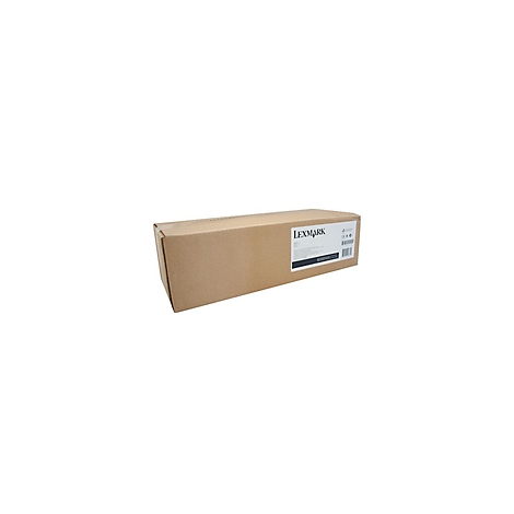 Braune Pappschachtel mit Lexmark-Logo und Produktinformationen.