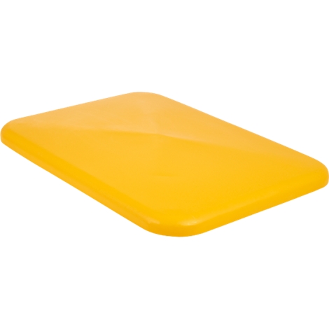 Yellow, rectangular object with rounded edges. Glossy surface.