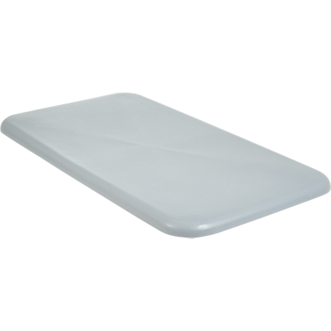 Light grey rectangular table top with rounded corners. The surface is smooth and slightly reflective.