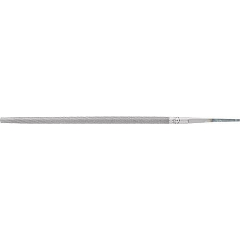 Stylo, gris. Le produit a un corps métallique étroit.
