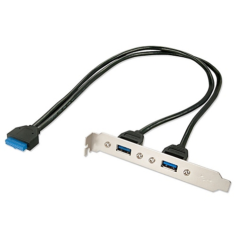 Ein silberner USB-Adapter mit zwei USB-Anschlüssen und einem SATA-Anschluss.