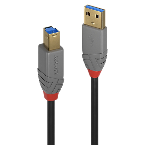 Zwei USB-Kabel mit grauen und roten Details auf schwarzem Hintergrund.
