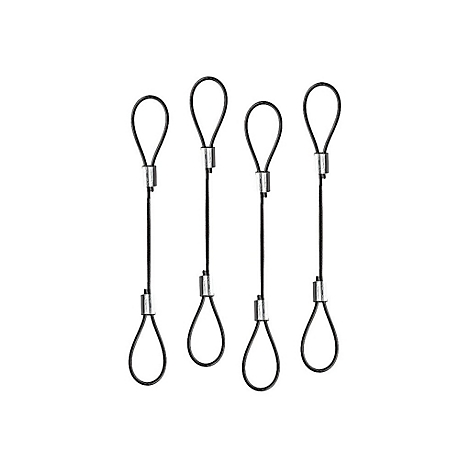 Drahtseile mit Schlaufen an beiden Enden, für Aufhängungen.