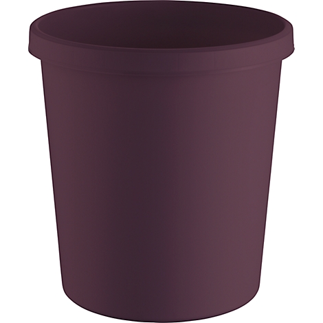 Dark purple cylindrical flower pot with a slightly protruding rim.