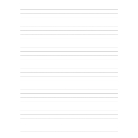 Bloc-notes avec des lignes horizontales. Lignes grises sur fond blanc.