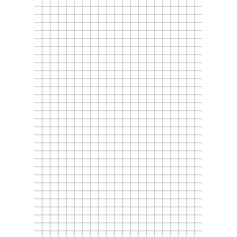 Une feuille de papier blanche avec un fin motif quadrillé gris.
