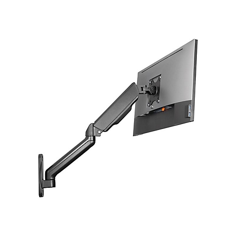 LogiLink - Befestigungskit (Wandmontage) - Gasfeder - für Monitor / Curved-Monitor - Kunststoff, Stahl, Aluminium - Schwarz