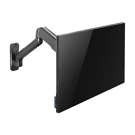 LogiLink - Befestigungskit (Wandmontage) - Gasfeder - für Monitor / Curved-Monitor - Kunststoff, Stahl, Aluminium - Schwarz
