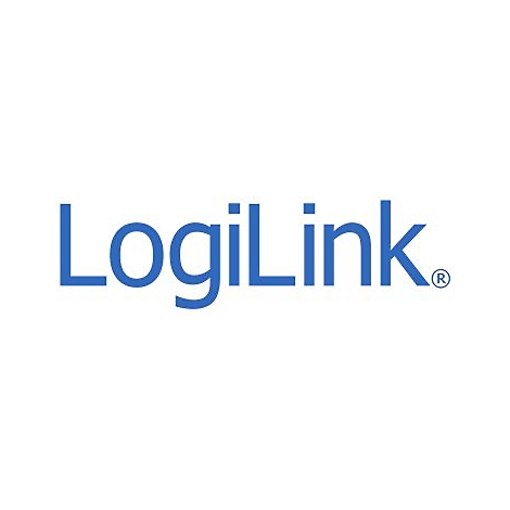 Blaues LogiLink Logo vor weißem Hintergrund.