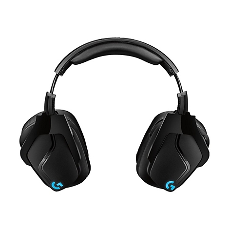 Schwarzes Gaming-Headset. Die Ohrmuscheln und der Bügel sind gepolstert.