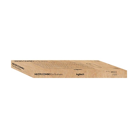 Eine Schachtel mit der Aufschrift 'MK370 COMBO for Business'. Darauf sind eine Tastatur und eine Maus abgebildet.