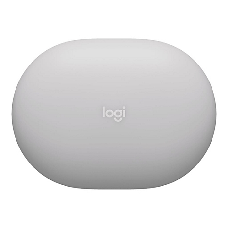 Hellgraues, ovales Objekt mit dem Logo 'logi'.