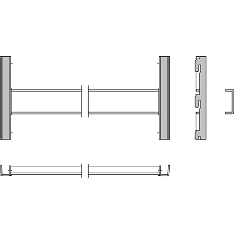 Longitudinal bracing, L 1283 mm