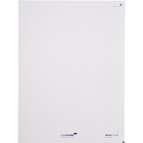 Papel blanco cuadriculado. Legamaster y Magic Chart están escritos en la parte inferior.
