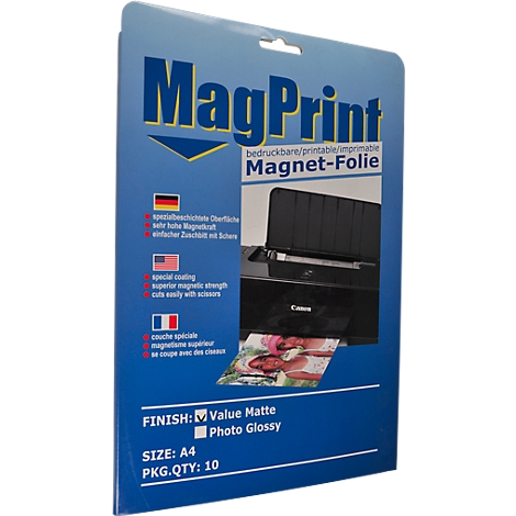 Magnetfolien Folien selbst bedrucken Magnet Inkjet Tintenstrahldrucker A4 matt 