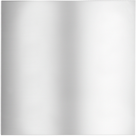 Square, light surface, likely metal. The light gradient creates a subtle sheen.