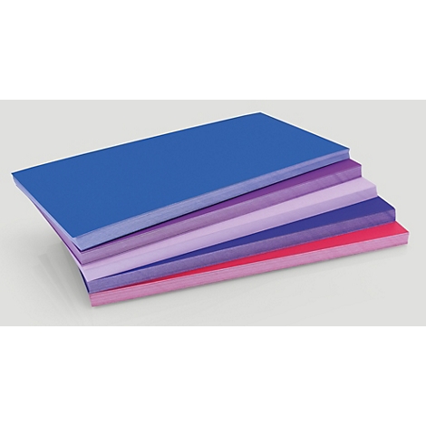 Stapel farbiger Rechteckpapiere Set Dawn von Magnetoplan, 200x100mm, 120g/m², 250 Stück.