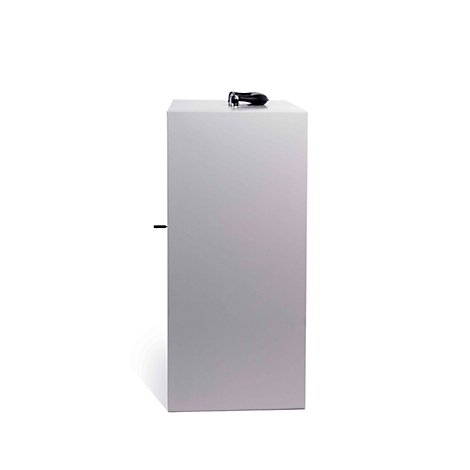 Magnetoplan Smartphone-Aufbewahrungsbox, für bis zu 36 Mobiltelefone, abschließbar, Tragegriff, B 295 x T 205 x H 445 mm, Stahl lackiert, grau