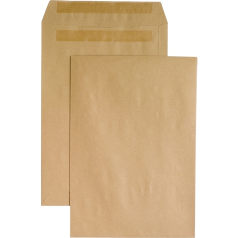 Two brown paper envelopes, one placed over the other.