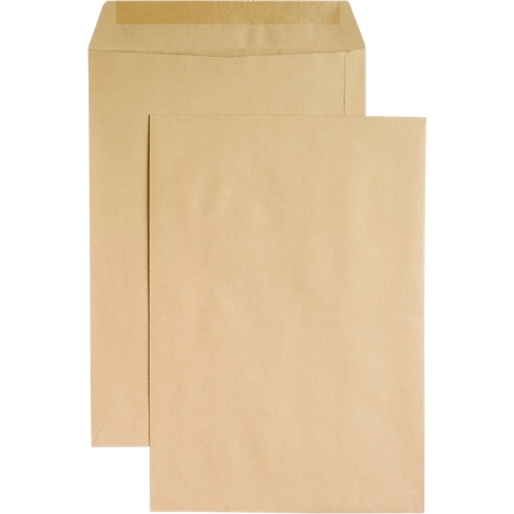 An envelope and a sheet of paper in beige on a white background.