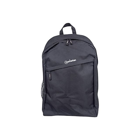 Schwarzer Manhattan Rucksack vor weißem Hintergrund.