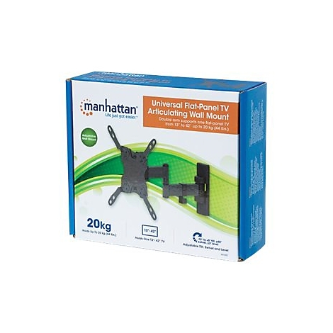 Verpackungskarton einer schwenkbaren Manhattan Wandhalterung für Flachbildfernseher.