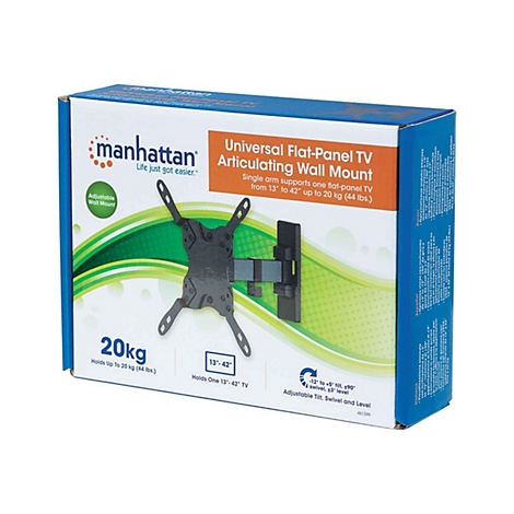 Manhattan TV-Wandhalterung in Originalverpackung. Geeignet für 13 bis 42 Zoll Fernseher bis 20 kg.