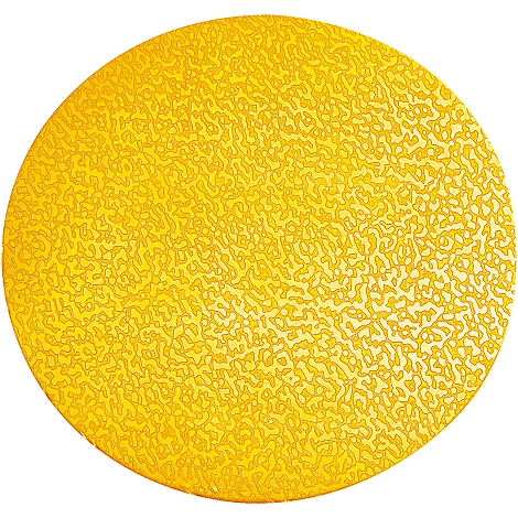 Objeto ovalado amarillo con una superficie irregular y texturizada.