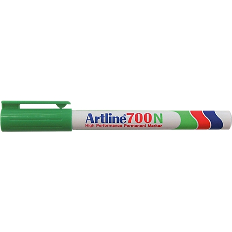 Marqueur permanent Artline 700, pointe ronde, vert, 12 pièces