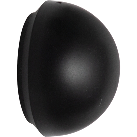 Forme noire arrondie avec une surface légèrement mate. Vue de côté, elle ressemble à une grosse goutte.
